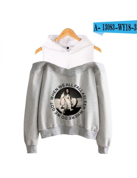 Hoodies & Sweatshirts Billie Eilish Basic High Street Streetwear Fashion off-shoulder Hoodies Sweatshirt Women Hip Hop Sexy H...