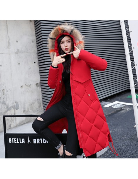 Parkas Female Jackets Parka Clothing Women Down Jacket Lady Big fur collar Jacket Korean Thick Plus size Winter Warm Coats X3...