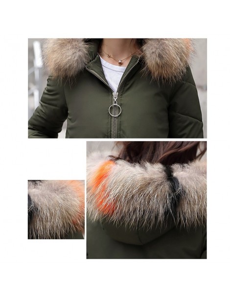 Parkas Female Jackets Parka Clothing Women Down Jacket Lady Big fur collar Jacket Korean Thick Plus size Winter Warm Coats X3...