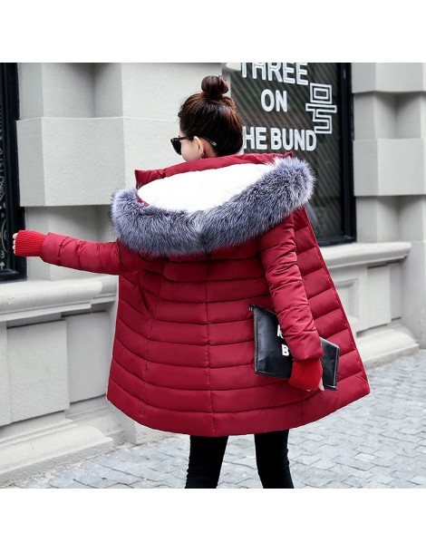 Parkas Big Fur 2019 New Parkas Female Women Winter Coat Thick Cotton Winter Jacket Womens Outwear Parkas for Women Winter dow...