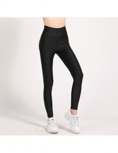 Leggings High Waist Fitness Leggings Push Up Solid Casual Sexy Polyester Female pants Elasticity Plaid push up leggings - Gra...