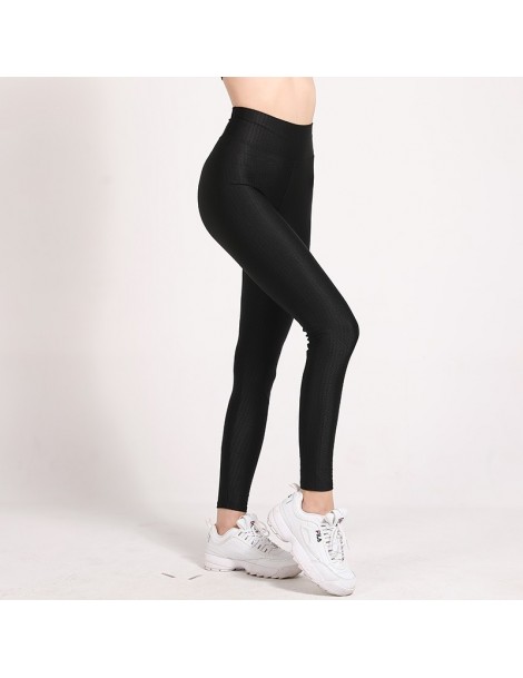 Leggings High Waist Fitness Leggings Push Up Solid Casual Sexy Polyester Female pants Elasticity Plaid push up leggings - Gra...