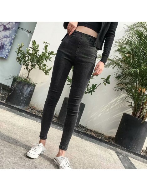 Jeans spring jeans women Black Vintage High Waist jeans Side zip Denim pants women Ankle length Skinny Pencil Stretch Jeans F...