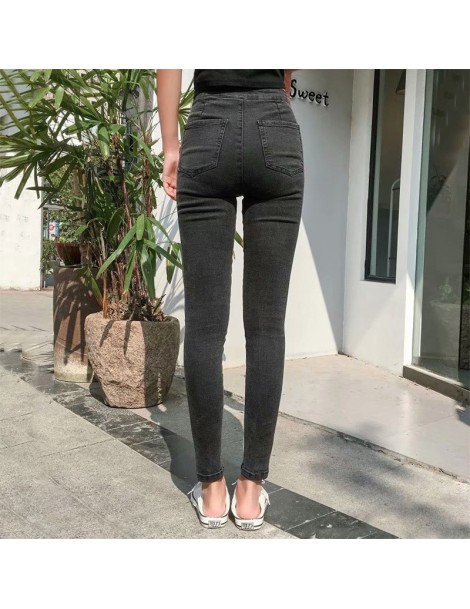 Jeans spring jeans women Black Vintage High Waist jeans Side zip Denim pants women Ankle length Skinny Pencil Stretch Jeans F...