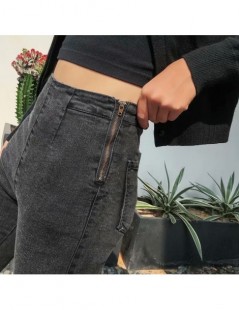 Jeans spring jeans women Black Vintage High Waist jeans Side zip Denim pants women Ankle length Skinny Pencil Stretch Jeans F...