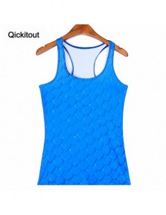 Tank Tops Tops 2016 Summer Women's Tanks Women Sleeveless Top Digtal Print Female Blue Scales Tank Tops Camisole Blusas S-XXX...