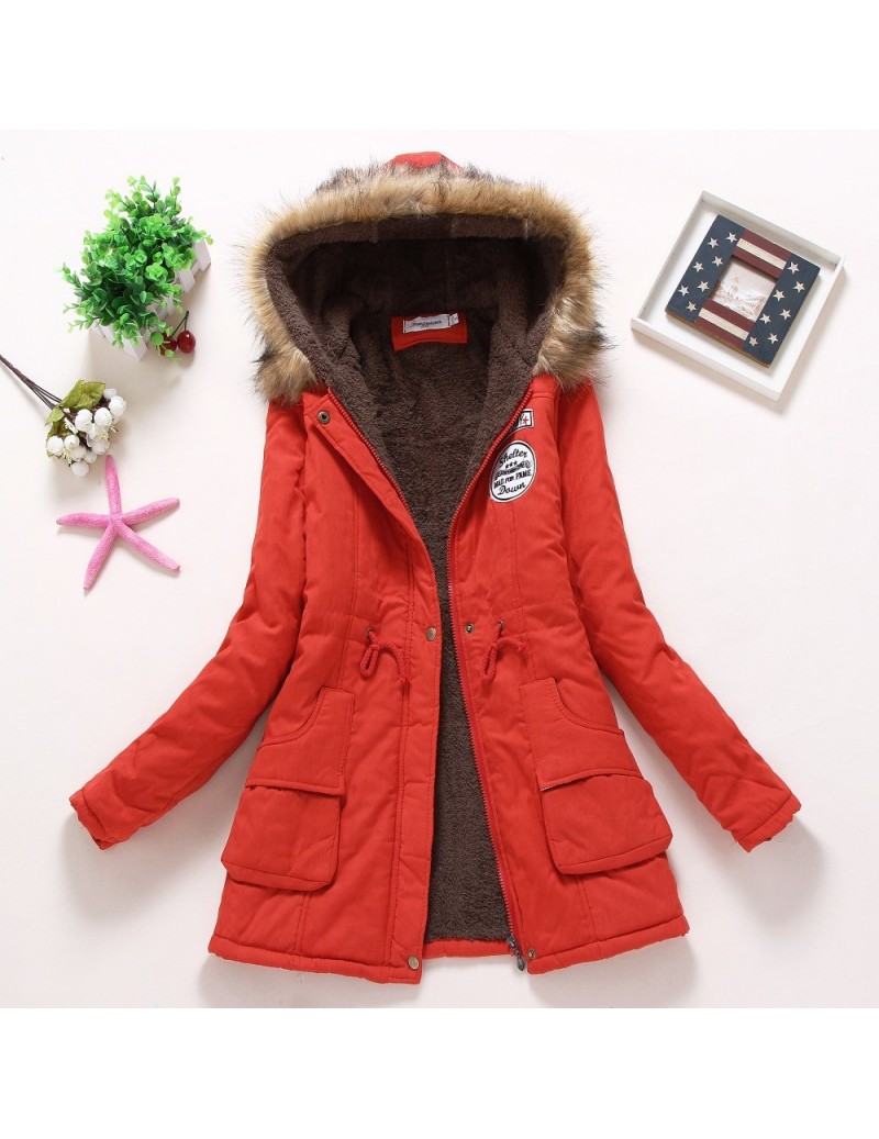 new winter military coats women cotton wadded hooded jacket medium-long ...