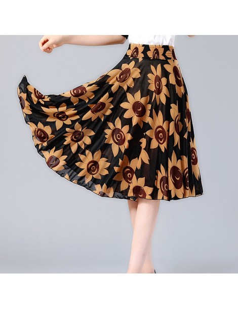 Skirts Summer skirt lady 27 colors printed floral high waist A-line knee length women skirt Casual female quality skirt - 15 ...