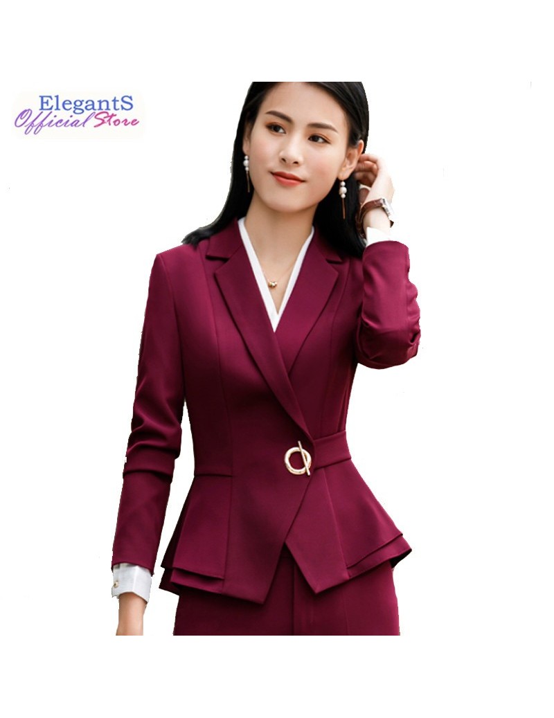 Formal Women Suit Office Lady Work Pant Suits Business Pants Blazer Set ...