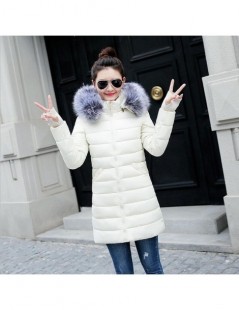 Parkas Promotion price!2019 Winter Coat Women Fake Raccoon Fur Collar Woman Parka Outerwear Warm Down jacket Winter Jacket Fe...