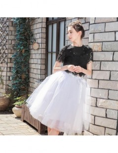 Skirts 5Layers 65cm Summer vintage skirts women Elastic High Waist tulle mesh Petticoat Pleated tutu skirt women Saias midi f...