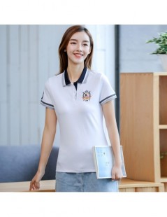 Polo Shirts Women Polo Shirts Short Sleeve Casual Women Shirts Solid Tees Cotton Polo Women Shirts Turn-down Neck Female Shir...