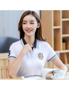 Polo Shirts Women Polo Shirts Short Sleeve Casual Women Shirts Solid Tees Cotton Polo Women Shirts Turn-down Neck Female Shir...