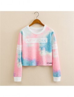 Hoodies & Sweatshirts MITTELMEER New Harajuku printed Sweatshirt o-neck crop top Cartoon unicorn printing short Sweatshirt Ho...