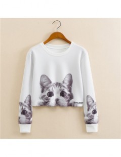 Hoodies & Sweatshirts MITTELMEER New Harajuku printed Sweatshirt o-neck crop top Cartoon unicorn printing short Sweatshirt Ho...