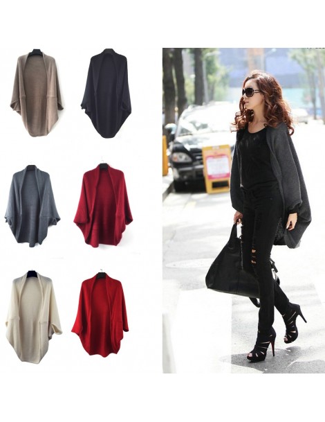 Cardigans spring autumn winter Women Oversized Batwing Sleeve Knitted Sweater Tops Lady gril Loose shawl Cardigan warm Outwea...