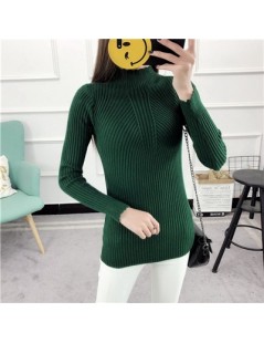 Pullovers Knitting Women Sweaters And Pullovers Solid Color Turtleneck Slim Casual Ladies Knitted Sweater Winter New Chic Lac...