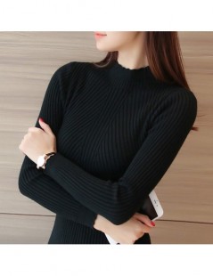 Pullovers Knitting Women Sweaters And Pullovers Solid Color Turtleneck Slim Casual Ladies Knitted Sweater Winter New Chic Lac...