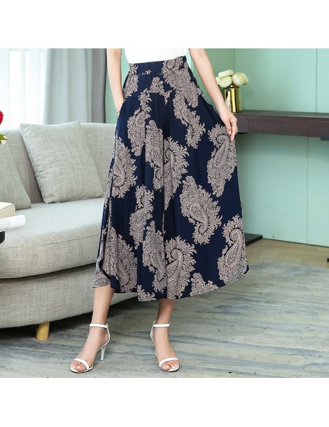 Pants & Capris Wide Leg Pants Women Summer 2019 casual print Streetwear High Waist Pants Casual Floral beach Trousers - Color...