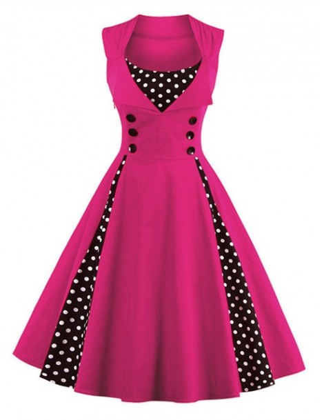 Dresses S-4XL Women Robe Retro Vintage Dress 50s 60s Rockabilly Dot Swing Pin Up Summer Party Dresses Elegant Tunic Vestidos ...