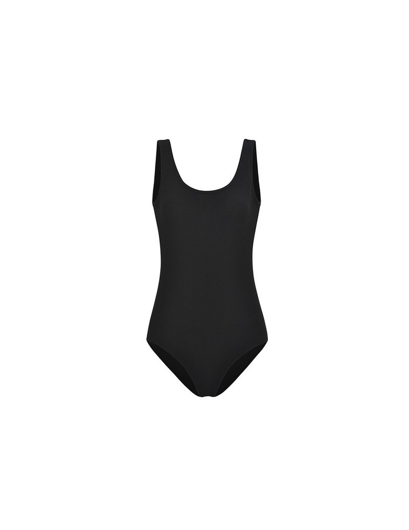 Women's Bodysuit Jumpsuit Scoop Neck Romper Bump Body Suit Thong Racerback Tank  Top Vest Sexy One Piece Sleeveless Stretch - Black - 4L4128653905-1
