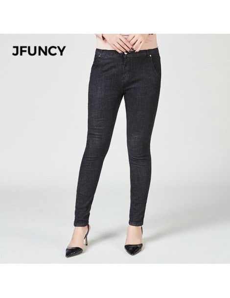 Jeans 2019 New Plus Size Jeans Women Denim Skinny Pants High Waist Stretch Jeans Slim Pencil Trousers - Black - 4U3097936008-...