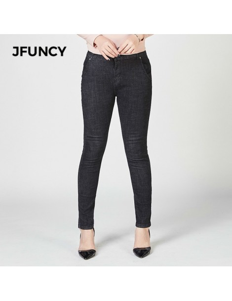 Jeans 2019 New Plus Size Jeans Women Denim Skinny Pants High Waist Stretch Jeans Slim Pencil Trousers - Black - 4U3097936008-...