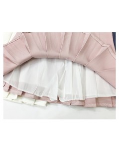 Skirts High Quality Chiffon Summer Shorts Skirt Women 2019 New Fashion Korean High Waist Tutu Pleated Mini Sun School Skirt F...