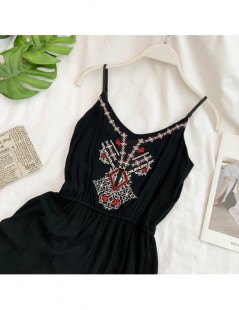 Rompers New Boho Embroidery Ethnic Style Sexy Summer Spaghetti Strap Rompers Short Jumpsuit Casual Women Playsuit Beach Holid...