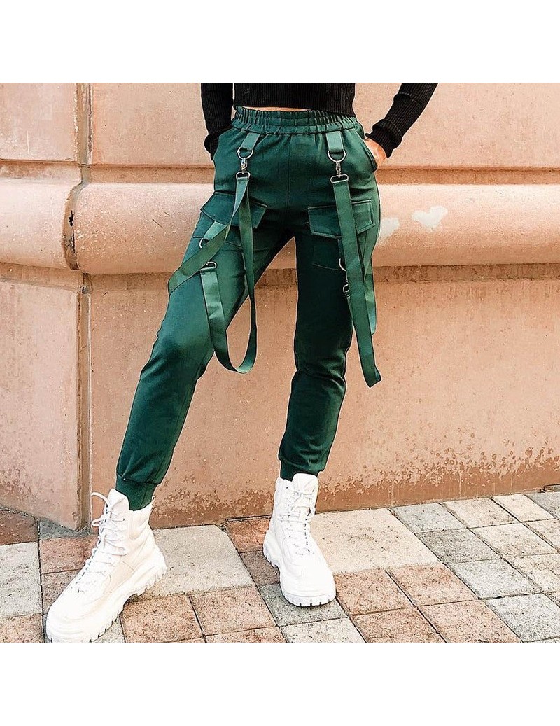 Women Streetwear Trousers Cargo Pants Casual Joggers Black High Waist Loose Female Trousers 7079