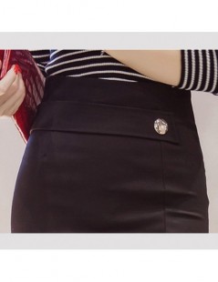 Skirts Plus Size Women Skirts High Waist Fashion Pencil Skirt Casual Bodycon Skirt Elegant Formal Stretch Fabrics Red Black -...