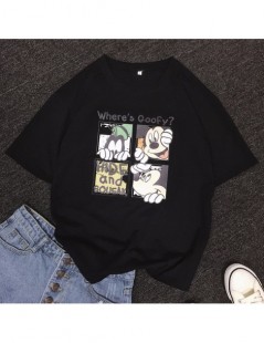 T-Shirts 2019 New Mickey Mouse T-Shirt Women Cotton Print loose Female Tshirt Korean cute Tee Clothes women tops - Black - 4G...