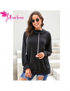 Hoodies & Sweatshirts Dear Lover New Hoodies Sweatshirts Women Pullover Hoodie Female Solid Double Layer Collar Hooded Sweats...