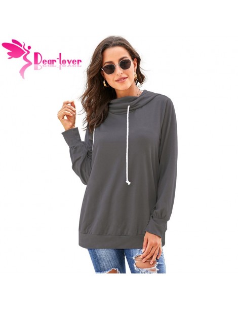 Hoodies & Sweatshirts Dear Lover New Hoodies Sweatshirts Women Pullover Hoodie Female Solid Double Layer Collar Hooded Sweats...