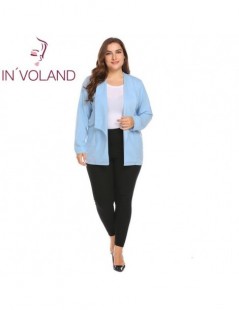 Blazers Plus Size L-4XL Women Blazer Suit Spring Autumn 2018 New Shawl Lapel Open Front Solid Zipper Large Jacket Top Big Siz...