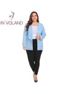 Blazers Plus Size L-4XL Women Blazer Suit Spring Autumn 2018 New Shawl Lapel Open Front Solid Zipper Large Jacket Top Big Siz...