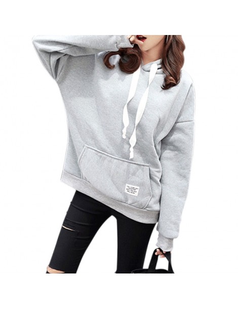 Hoodies & Sweatshirts Cute Women's Hoodies Pullover Jumper Hooded Long-sleeved Sweatshirts Tops New Solid Color Maiden Style ...