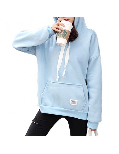 Hoodies & Sweatshirts Cute Women's Hoodies Pullover Jumper Hooded Long-sleeved Sweatshirts Tops New Solid Color Maiden Style ...