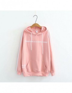 Hoodies & Sweatshirts Autumn new loose raglan sleeve print hoody - pink - 484140993594-2 $26.71