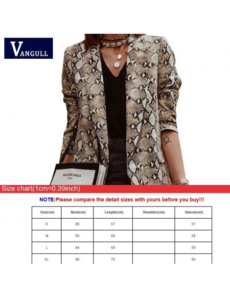 Jackets Women basic Jacket England Style Snake Print Jackets 2019 Pockets Notched Collar Long Sleeve Coat Female Outerwear Co...