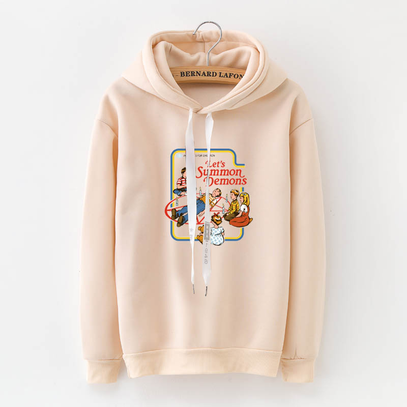 Hooded Funny Casual Sweatshirts Women S-3XL Loose O Neck Pullover ...