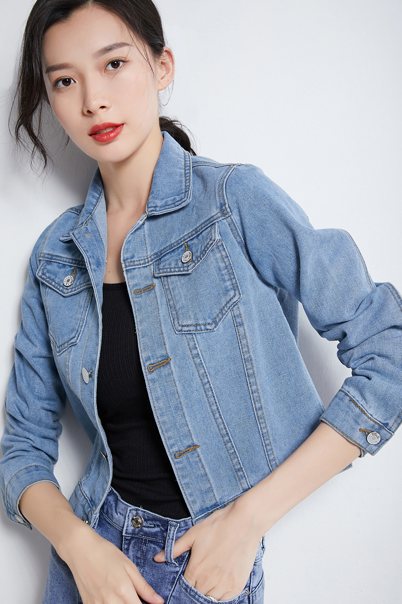 2019 Fashion Jeans Jacket Women Spring 2XL XL Spring Autumn Hand Brush ...