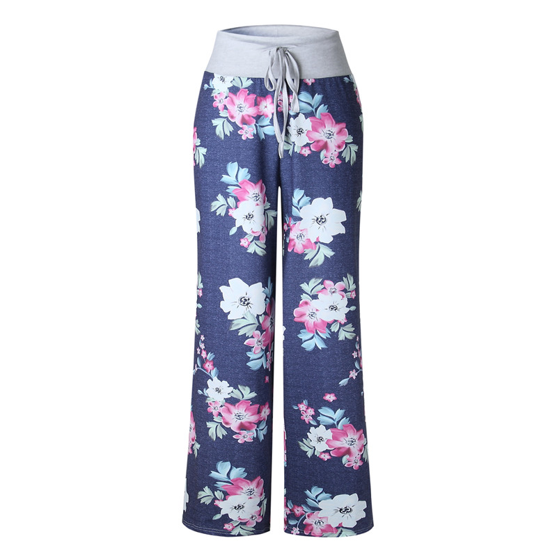 Autumn Casual Loose Trousers 2019 Women Fashion Flowers Printed ...