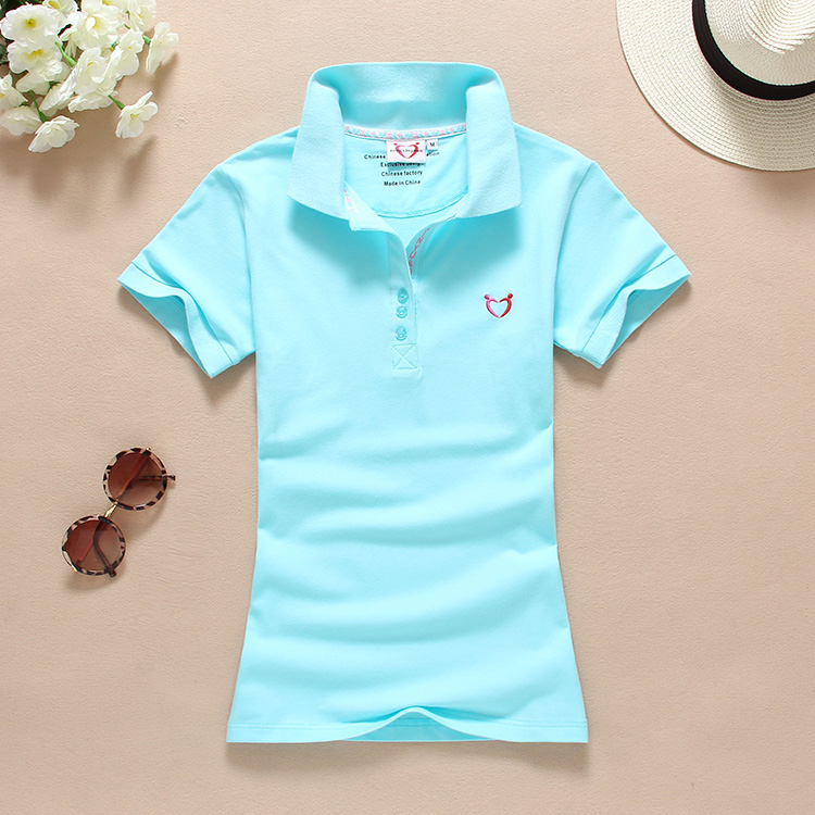 size S-4XL women polo shirt 2017 spring summer cotton ladies short ...