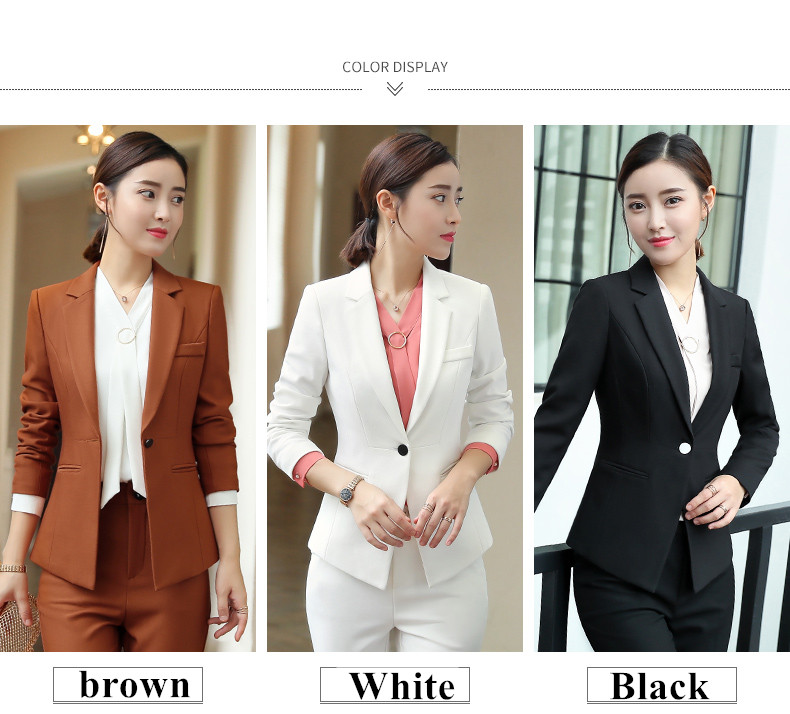 generic Autumn and Winter Formal Dress Uniform Design Women's Business Suit  Career Interview Suit Suit (Color : A, Size : 3XLcode) : :  Clothing, Shoes & Accessories